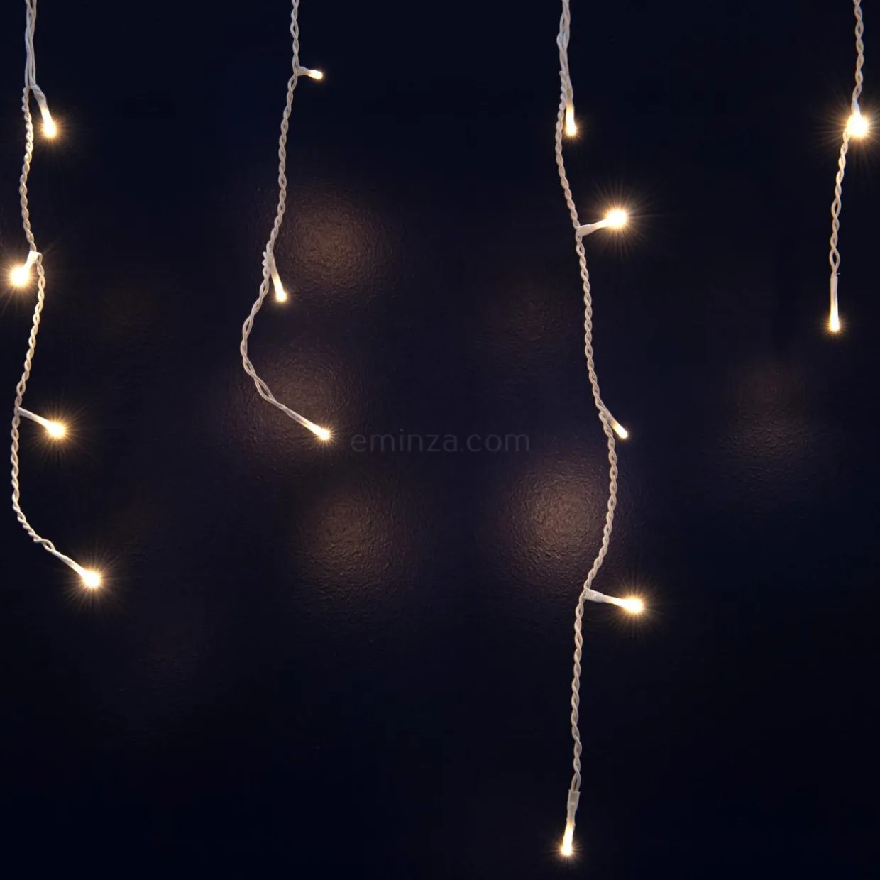 Stalactite lumineuse 20 m 490 LED câble blanc Stars Blanc chaud