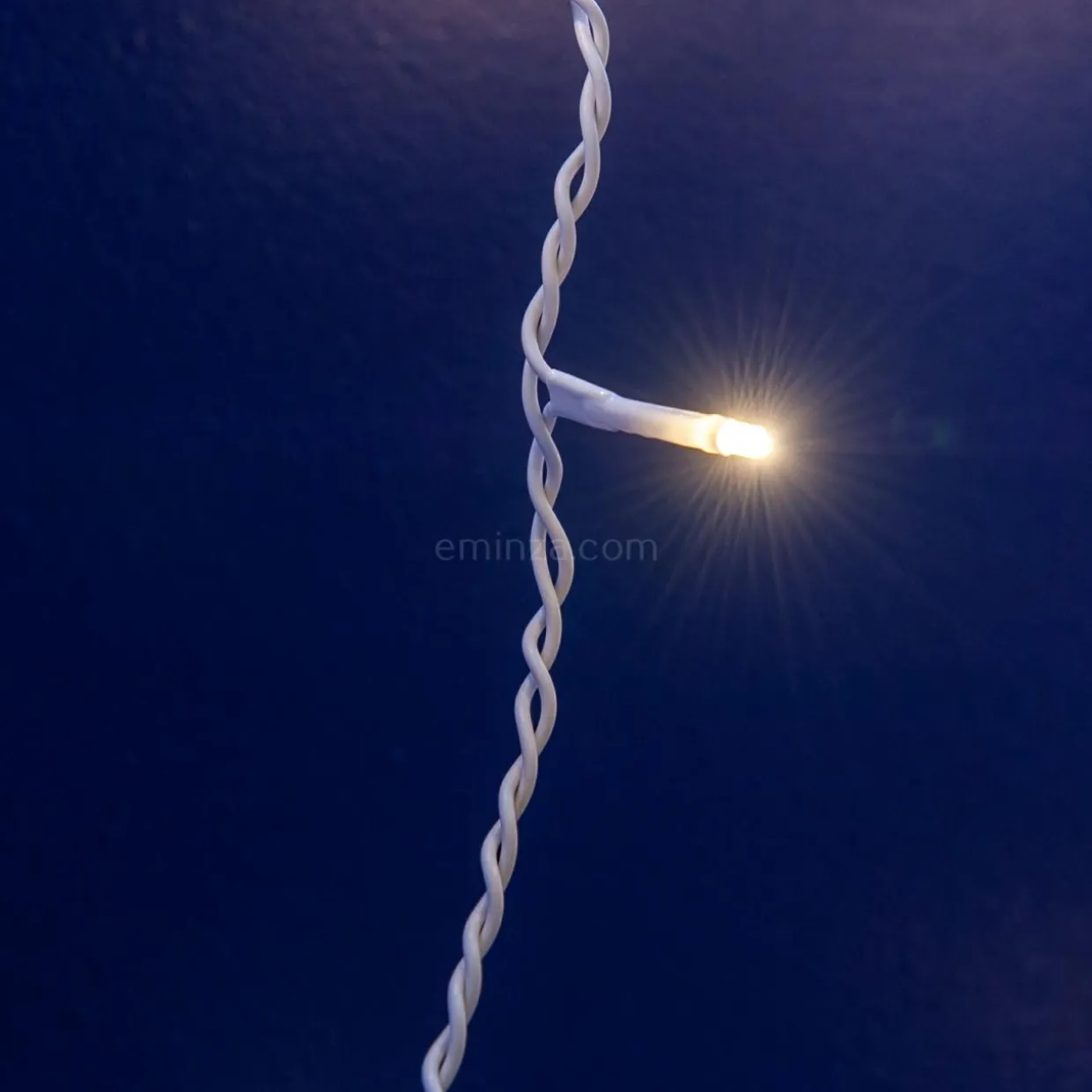 Stalactite lumineuse 20 m 490 LED câble blanc Stars Blanc chaud