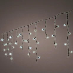 Stalactite lumineuse 11 m 259 LED câble noir Stars Blanc froid