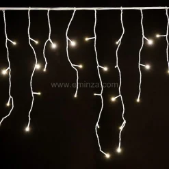 Stalactite lumineuse 11 m 259 LED câble blanc Stars Blanc chaud