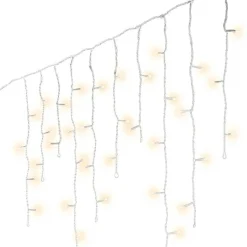 Stalactite lumineuse 11 m 259 LED câble blanc Stars Blanc chaud