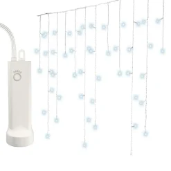 Stalactite lumineuse à piles 7 m 192 LED Durawise Blanc froid