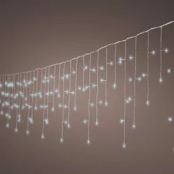 Stalactite lumineuse à piles 14 m 384 LED câble blanc Durawise Blanc froid