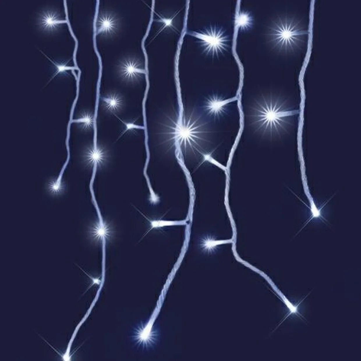 Stalactite lumineuse interconnectable 8 m 160 LED Flash Blanc froid