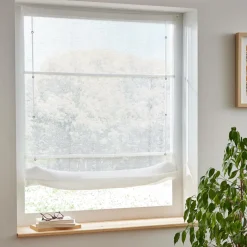 Store bateau passe tringle (90 x 180 cm) Luca Blanc