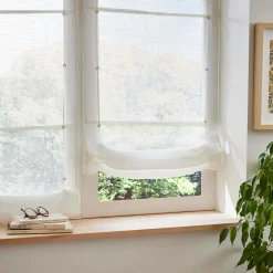 Store bateau passe tringle (60 x 180 cm) Luca Blanc