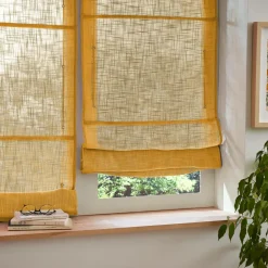 Store bateau passe-tringle (60 x 180 cm) Robin Jaune ocre