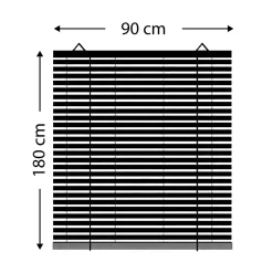 Store enrouleur à lattes (90 x 180 cm) Bambou Gris clair et gris foncé