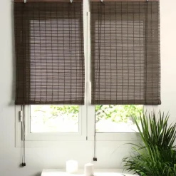 Store enrouleur à lattes (40 x 180 cm) Bambou Chocolat