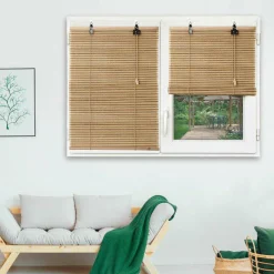 Store enrouleur à lattes (90 x 180 cm) Bambou Beige