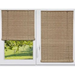 Store enrouleur extérieur effet rotin (150 x 180 cm) Tanoa Beige