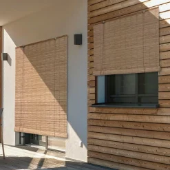 Store enrouleur extérieur effet rotin (200 x 200 cm) Tanoa Beige