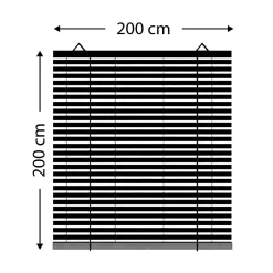 Store enrouleur extérieur effet rotin (200 x 200 cm) Tanoa Blanc