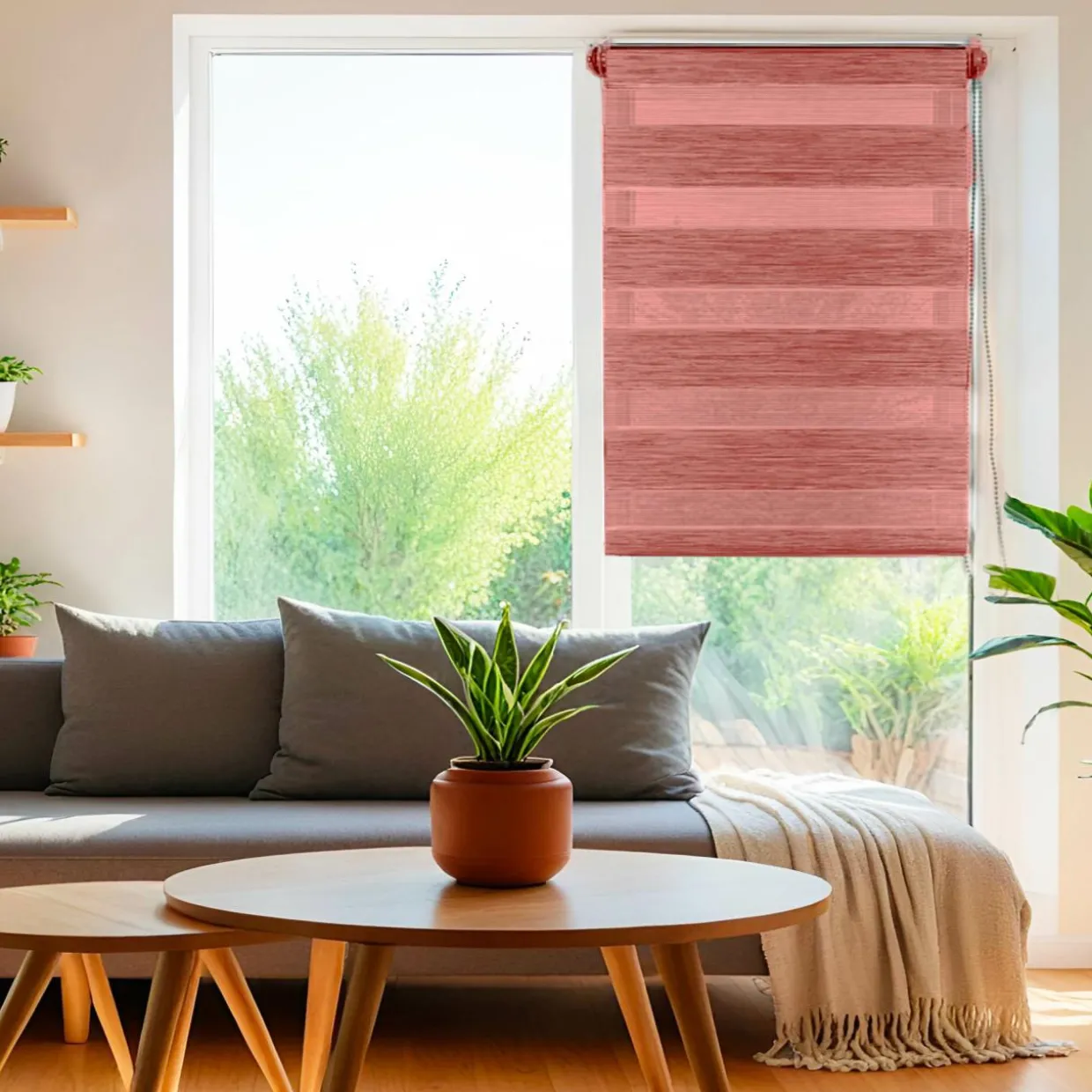 Store enrouleur Jour / Nuit (75 x 180 cm) Terracotta