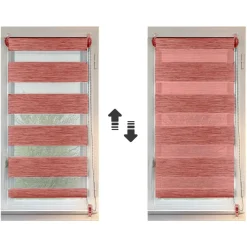 Store enrouleur Jour / Nuit (75 x 180 cm) Terracotta