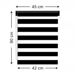 Store enrouleur Jour / Nuit (45 x 90 cm) Noir