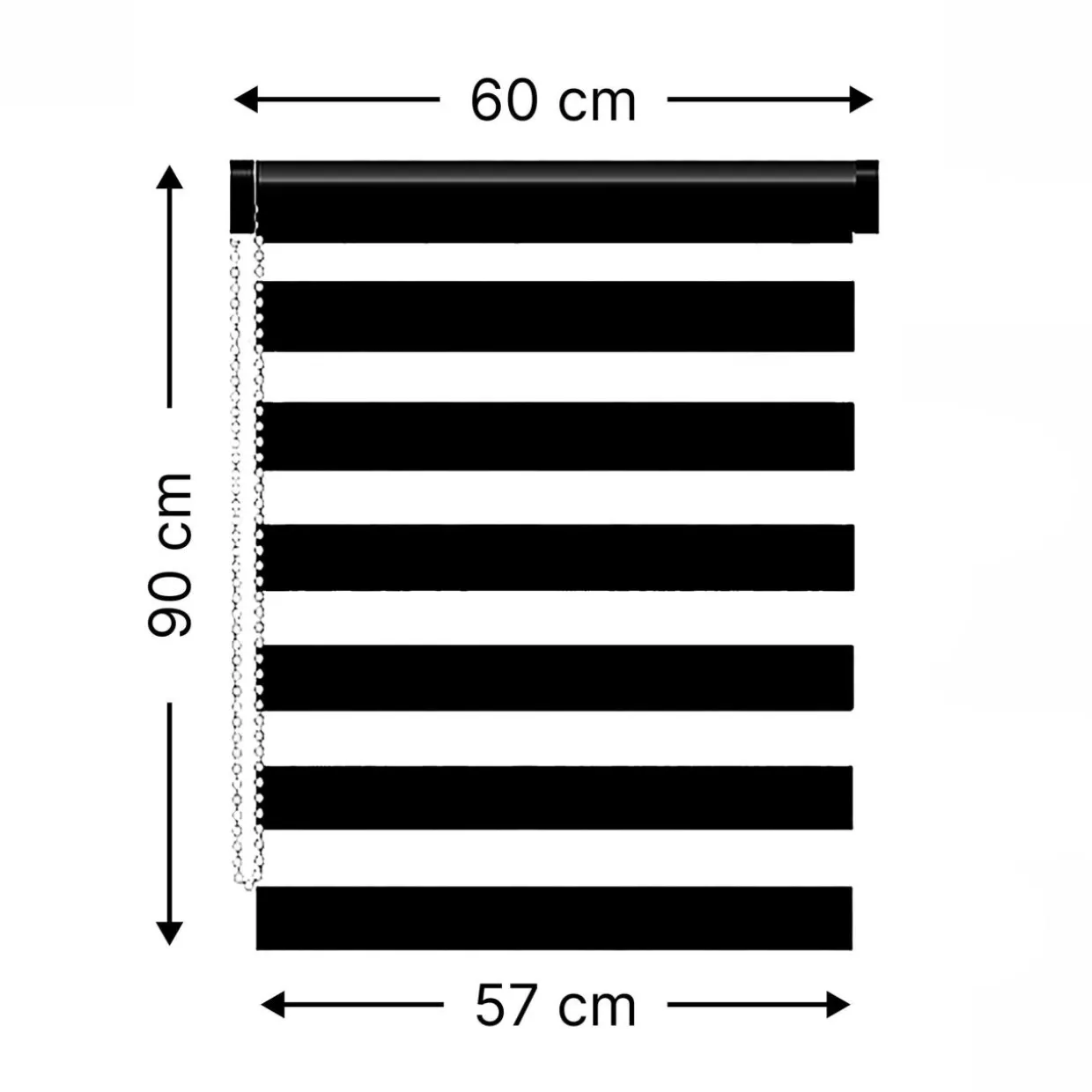 Store enrouleur Jour / Nuit (60 x H90 cm) Beige chiné