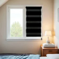 Store enrouleur Jour / Nuit (60 x 90 cm) Noir