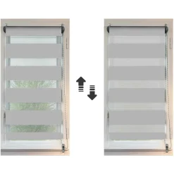 Store enrouleur Jour / Nuit (45 x 180 cm) Gris clair