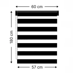 Store enrouleur Jour / Nuit (60 x 180 cm) Blanc