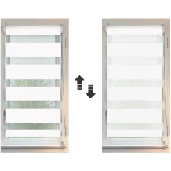 Store enrouleur Jour / Nuit (60 x H250 cm) Blanc