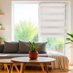 Store enrouleur Jour / Nuit (90 x 250 cm) Beige chiné