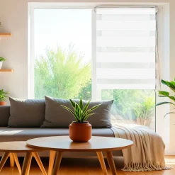 Store enrouleur Jour / Nuit (90 x 180 cm) Blanc