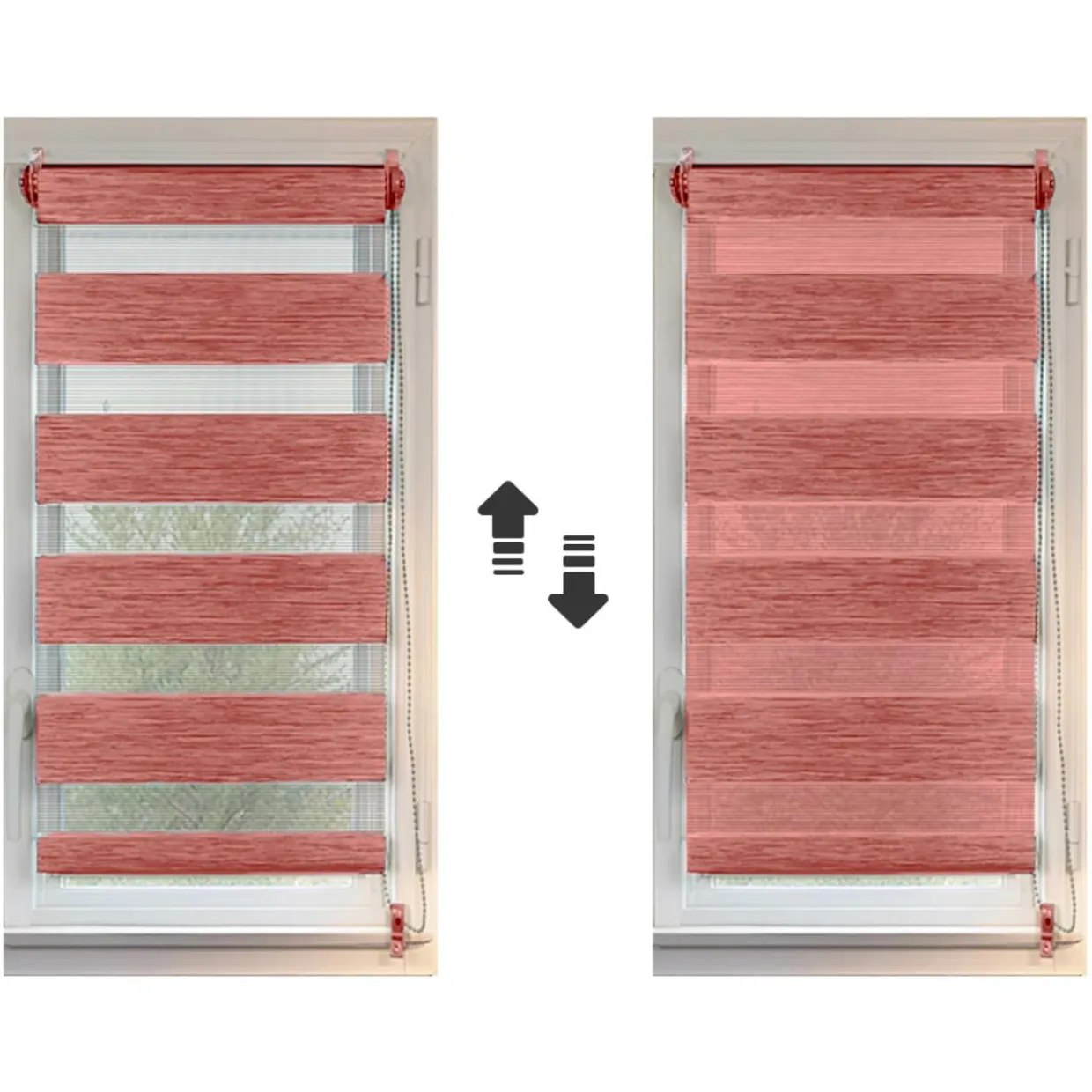 Store enrouleur Jour / Nuit (60 x 90 cm) Terracotta