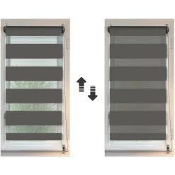 Store enrouleur Jour / Nuit (45 x 250 cm) Gris anthracite