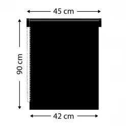 Store enrouleur occultant (45 x 90 cm) Uni Gris