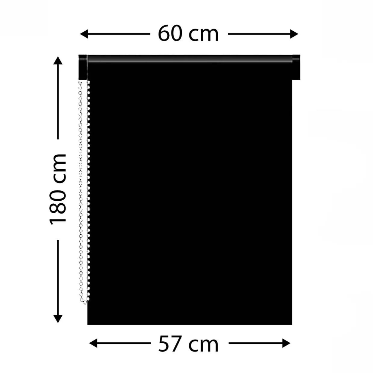 Store enrouleur occultant (60 x 180 cm) Lio Taupe