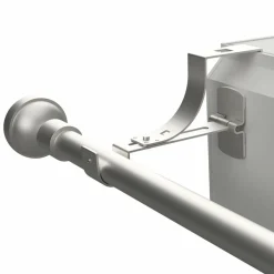 Support à tringle pour caisson de volet roulant (L135 / D28 mm) Argent mat