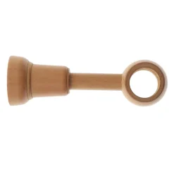 Support tringle extensible bois (L140 - 160 / D28 mm) Nils Beige Vernis