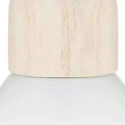 Suspension bois et métal (D15 cm) Break Blanche