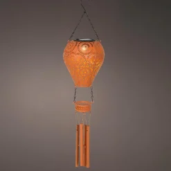 Suspension de jardin solaire LED (H56 cm) Montgolfière Orange