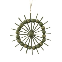 Suspension de Noël en bois (D20 cm) Scandinave Vert