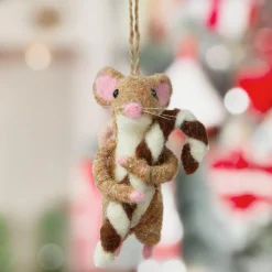 Suspension de Noël en laine (H9 cm) Mimolette Naturel