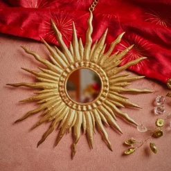 Suspension de Noël en métal (D18 cm) Tournesol Or