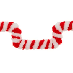 Suspension de Noël en métal (H15 cm) Sapin sucre d'orge Rouge et blanc