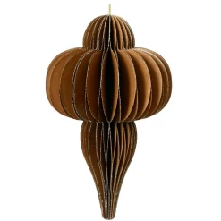 Suspension de Noël en papier (H20 cm) fermeture Magnétique Brun café
