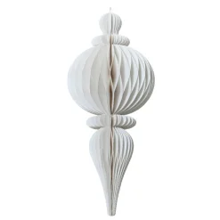 Suspension de Noël en papier (H80 cm) fermeture Magnétique Blanc