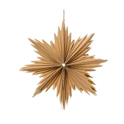 Suspension de Noël en papier (D30 cm) Étoile glacée Naturel