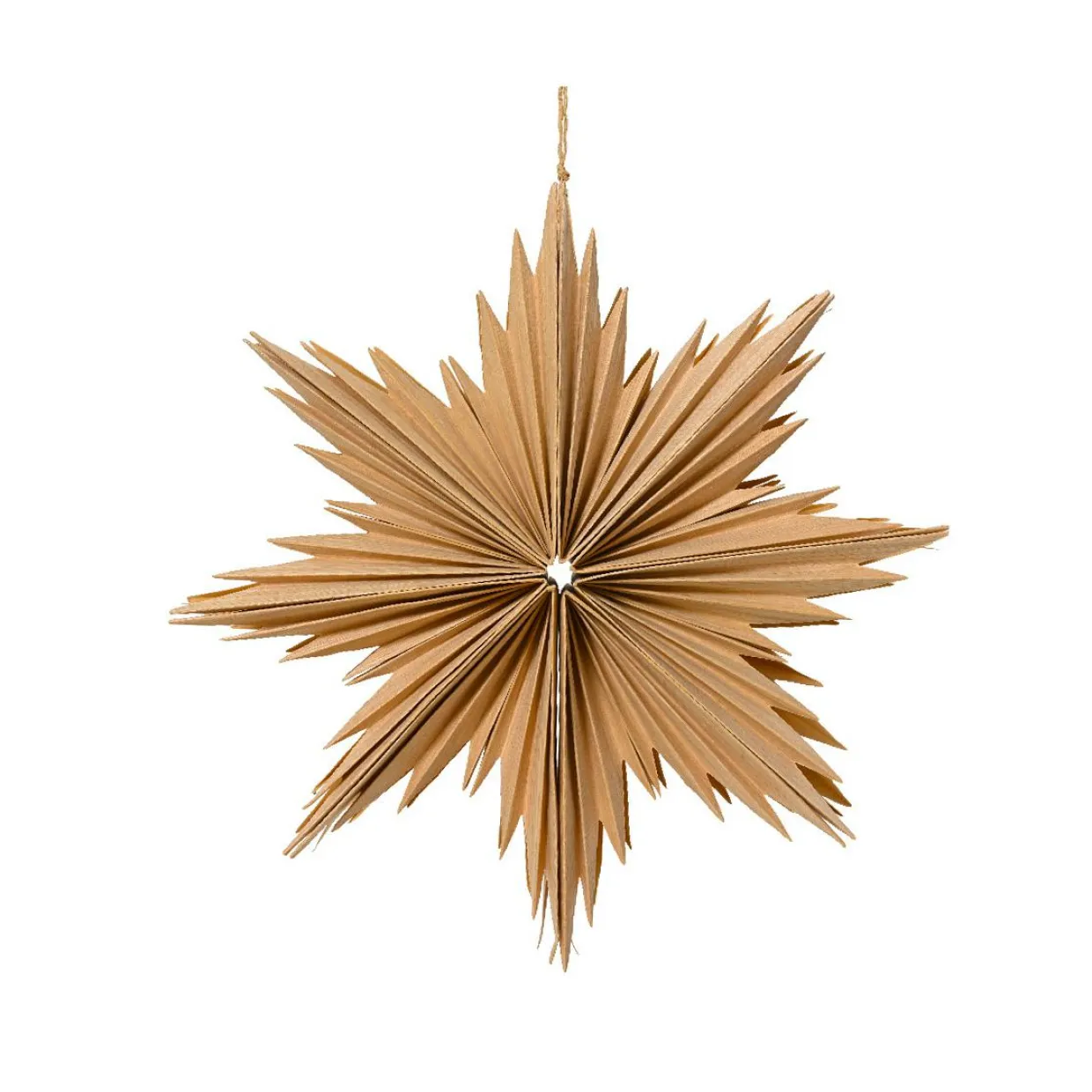 Suspension de Noël en papier (D30 cm) Étoile glacée Naturel