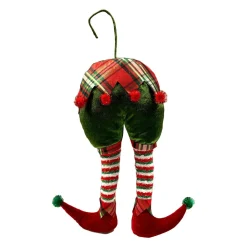 Suspension de Noël en tissu (H30 cm) Jambes de lutin farceur