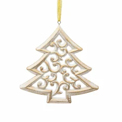 Suspension de Noël (H14,5 cm) Arabesque Blanc