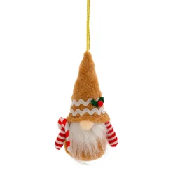 Suspension de Noël (H14 cm) Lutin gourmand Marron clair