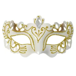 Suspension de Noël (H10 cm) Masque de bal Blanc