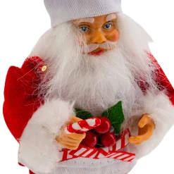 Suspension de Noël (H13 cm) Père Noël Pâtissier Rouge et Blanc