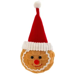 Suspension de Noël (H18 cm) Tête de Pain d'épices Caramel