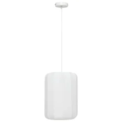 Suspension luminaire coton (25 x 35 cm) Toby Blanc